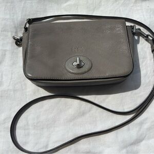 Rare Coach Gray Leather Crossbody - Vintage Bag - Excellent Condition